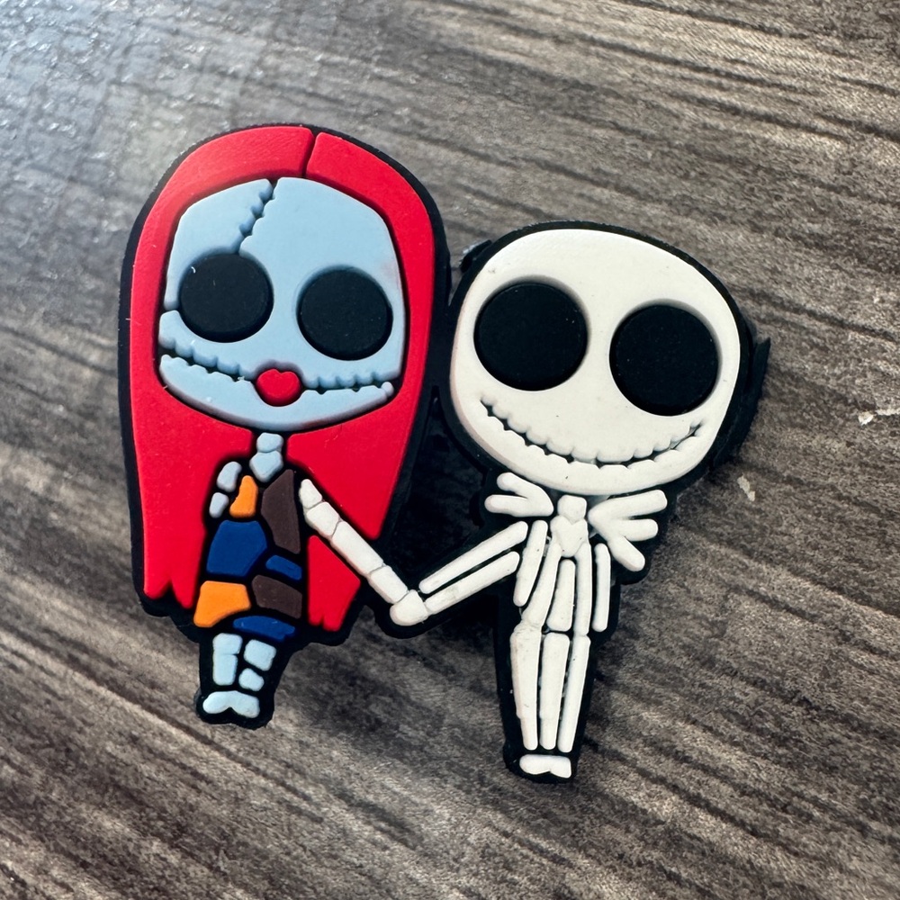 Chibi Jack and Sally Shoe Charm 5/$20